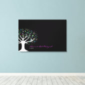 Bäume des Lebens Bat Mitzvah Sign-In Board Leinwanddruck (Insitu (Holzboden))
