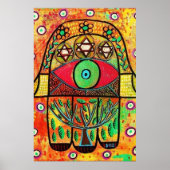 Bäume des Lebens Hamsa Poster (Vorne)