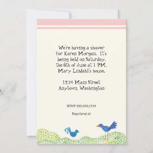 Bäume des Lebens Whimsical Girl Dusche Einladung (Vorderseite)