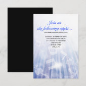 BÄUME DES LEICHTEN Bar BAT Mitzvah Empfang Card Einladung (Vorne/Hinten)