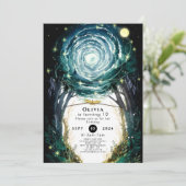 Bäume des Zauberwaldes zum Geburtstag Einladung (Stehend Vorderseite)