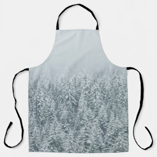 BÄUME DIE SCHNEE BEDecken Schürze