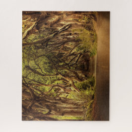 Bäume, die Straße in Nordirland bedecken Puzzle