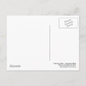 Bäume durch einen Fluss - Cyanotypeffekt Postkarte (Rückseite)