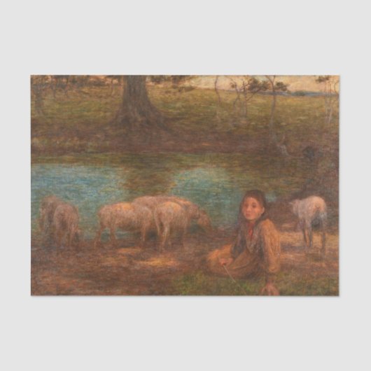 Bäume, ein schattiger Boon für einfaches Schaf dur Seidenpapier (Vorderseite)