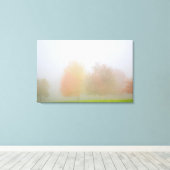 Bäume fallen in Nebel Leinwanddruck (Insitu (Holzboden))