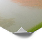 Bäume fallen in Nebel Poster (Ecke)