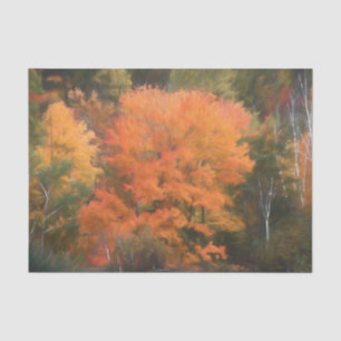 Bäume fallen Wald Wald Orange Gelb Schön Seidenpapier