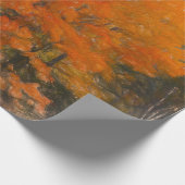 Bäume fallen Wald Wälder Orange Sketch Kunst Geschenkpapier (Ecke)