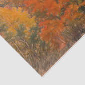 Bäume fallen Wald Wälder Orange Sketch Kunst Seidenpapier (Ausschnitt)