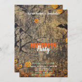 Bäume Flecht Jack-O'Lanterns Creepy Halloween-Part Einladung (Vorne/Hinten)