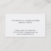 Bäume | Fotografie | Blume der Kamera Visitenkarte (Rückseite)