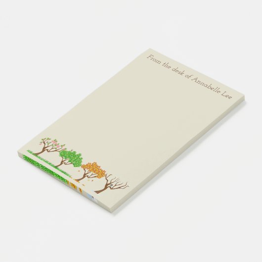 Bäume für alle Jahreszeiten Post-it Klebezettel (angewinkelt)