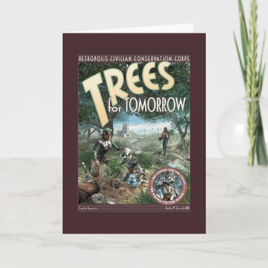 Bäume für Morgen-Gruß-Karte Karte (Vorderseite)