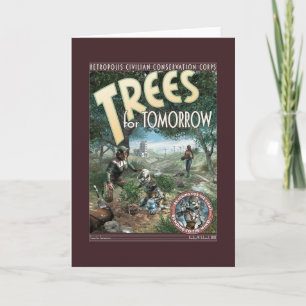 Bäume für Morgen-Gruß-Karte Karte