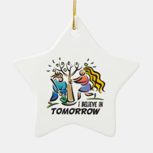 Bäume für morgen keramikornament