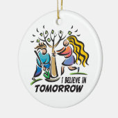 Bäume für morgen keramikornament (Links)