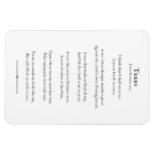 Bäume Gedicht von Kilmer, Zitat inspirierender Ged Magnet (Horizontal)