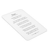 Bäume Gedicht von Kilmer, Zitat inspirierender Ged Magnet (Rechte Seite)