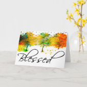 Bäume gesegnet karte (Gelbe Blume)