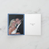 Bäume & glitzernde Lichter blaue Hochzeit Danke (Innenseite)