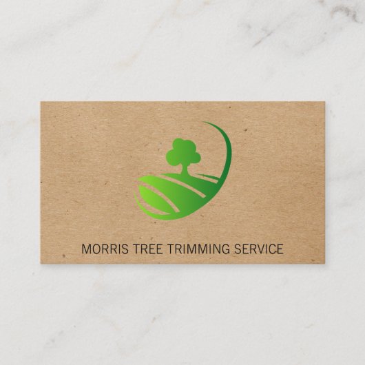 Bäume | Grasfeld Visitenkarte (Vorderseite)