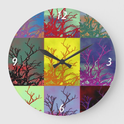 BÄUME GROßE WANDUHR (Vorderseite)