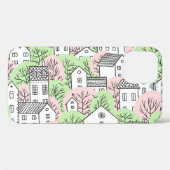 Bäume, Häuser, frühlingstädtische Landschaft Case-Mate iPhone Hülle (Rückseite (Horizontal))