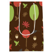 Bäume Herbst-Acorn-Blätter Mittlere Geschenktüte (Rückseite)
