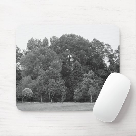 Bäume im Bute Park, Cardiff - BW Mousepad (Mit Mouse)