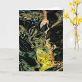 "Bäume im Feld, Herbst" Abstrakte Landschaft Karte (Gelbe Blume)
