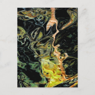 "Bäume im Feld, Herbst" Abstrakte Landschaft Postkarte