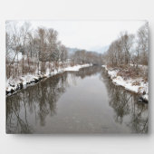 Bäume im Fluss Fotoplatte (Vorderseite)