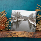 Bäume im Fluss Fotoplatte (Seite)