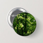 Bäume im Frühling. Bute Park, Cardiff. Wales Button (Vorne & Hinten)