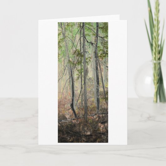 "Bäume im Frühling" Digital transformierter Wald Karte (Vorderseite)