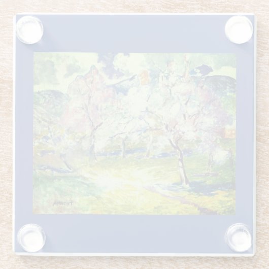 Bäume im Frühling von Janos Thorma Untersetzer (Rückseite)