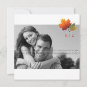 Bäume im Herbst, die das Datum einheizen, speicher Save The Date (Rückseite)