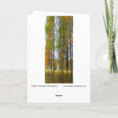 "Bäume im Herbst" digital transformierte Tamaracks Karte (Rückseite)