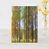 "Bäume im Herbst" digital transformierte Tamaracks Karte (Gelbe Blume)