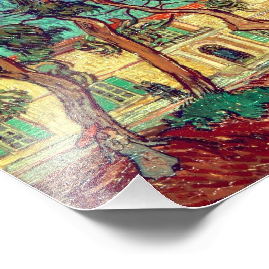 Bäume im Krankenhausgarten | Van Gogh | Fotodruck (Ecke)