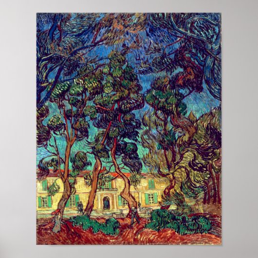 Bäume im Krankenhausgarten | Van Gogh | Poster (Vorne)