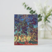 Bäume im Krankenhausgarten | Van Gogh | Postkarte (Stehend Vorderseite)