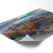 Bäume im Morgennebel Poster (Ecke)