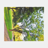 Bäume im Ottawa Park. Jetzt kaufen Fleecedecke (Vorderseite (Horizontal))