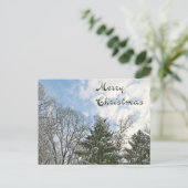 Bäume im Schnee - frohe Weihnachten (Stehend Vorderseite)