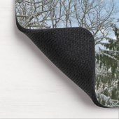 Bäume im Schnee - frohe Weihnachten Mousepad (Ecke)