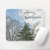 Bäume im Schnee - frohe Weihnachten Mousepad (Mit Mouse)