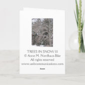 Bäume im Schnee III Karte (Rückseite)