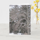 Bäume im Schnee III Karte (Gelbe Blume)